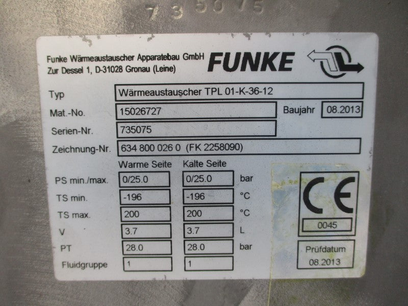 FUNKE WARMEAUSTAUSCHER TPL01-K-36-12 3.7V NSNP