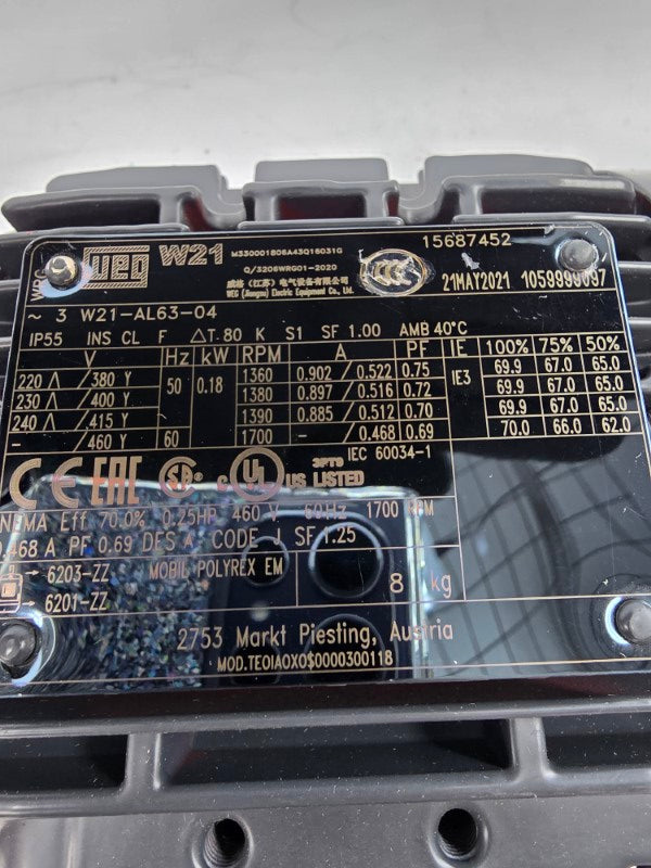 LAMB S-HU40A-3A63-04F-K1-BRHR5 460V0.902/0.522A NSNP