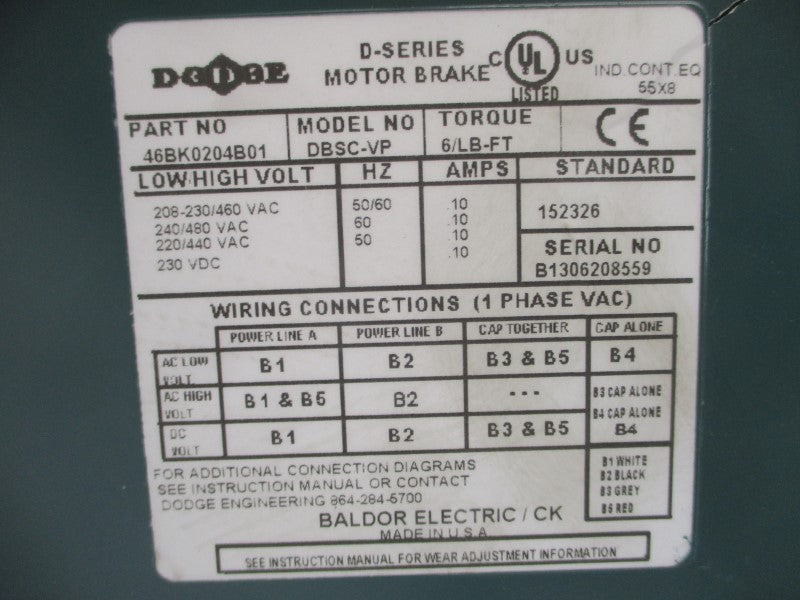 BALDOR VEBM3546T-D 35X050M492G1 208-230/460V 3.1-3/1.5A (AS PICTURED) NSNP