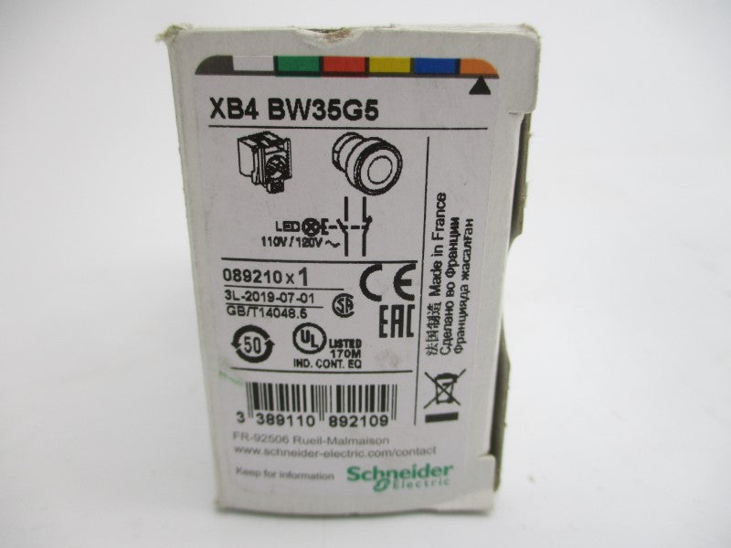 SCHNEIDER ELECTRIC XB4BW35G5 110/120V (AS PICTURED) NSMP