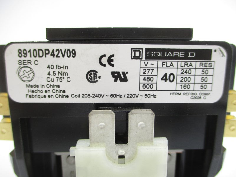SQUARE D 8910DP42V09 SER. C 208-240V 40A NSNP