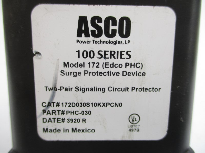 ASCO 172D030S10KXPCN0 PHC-030 UNMP