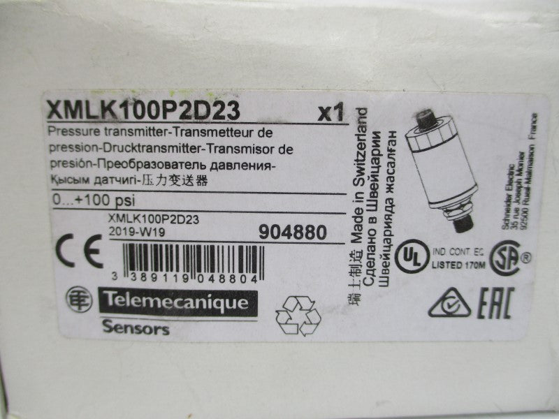 TELEMECANIQUE XMLK100P2D23 12/24V 0-100PSI NSMP