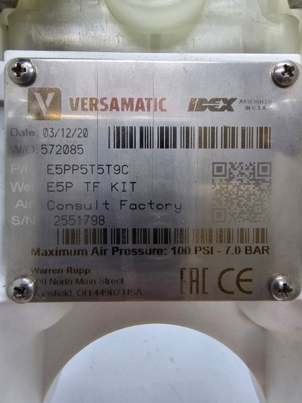 VERSAMATIC E5PP5T5T9C 100PSI NSNP