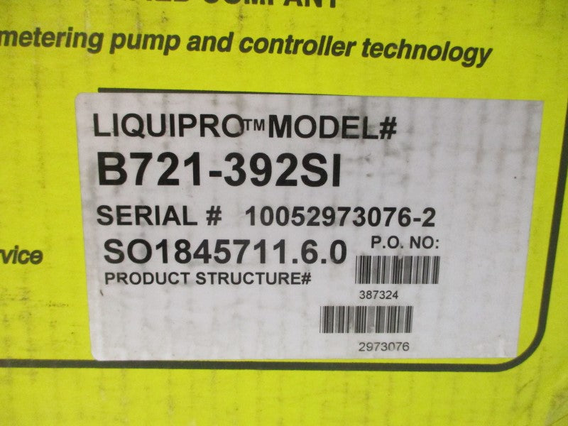 LMI MILTON ROY B721-392SI 120VAC 1.50A 100PSI NSMP