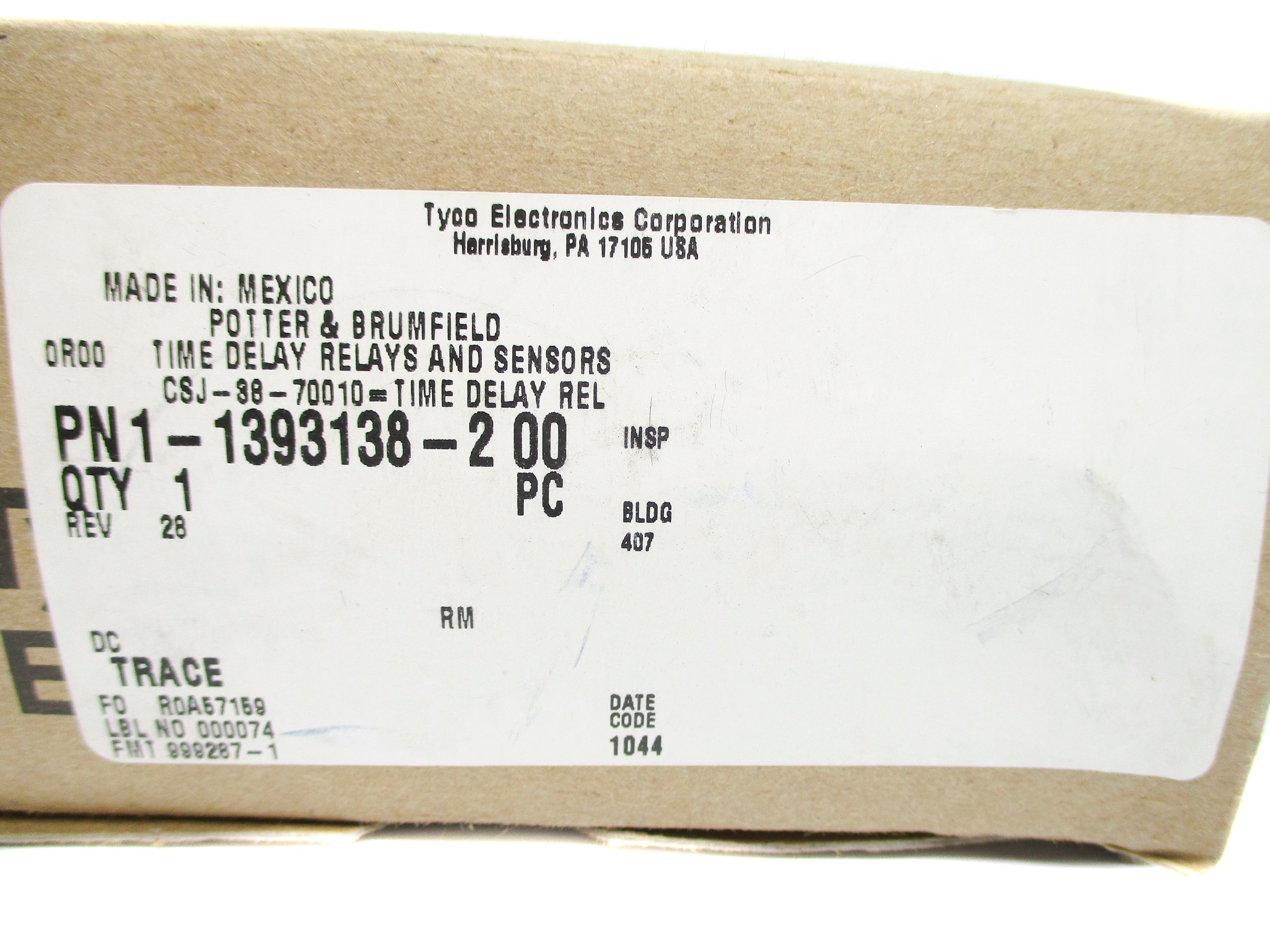 POTTER & BRUMFIELD CSJ-38-70010 240VAC 10A NSMP