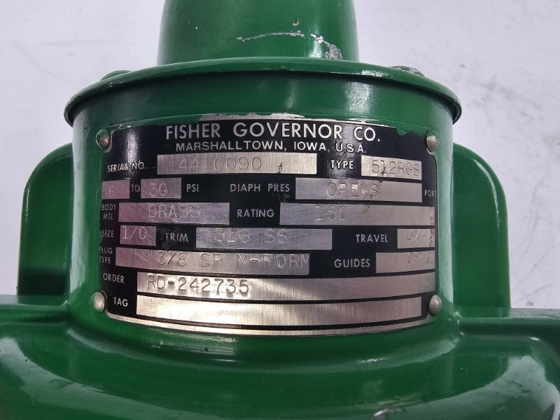 FISHER GOVERNOR 512RGS 6-30PSI 1/0" UNMP