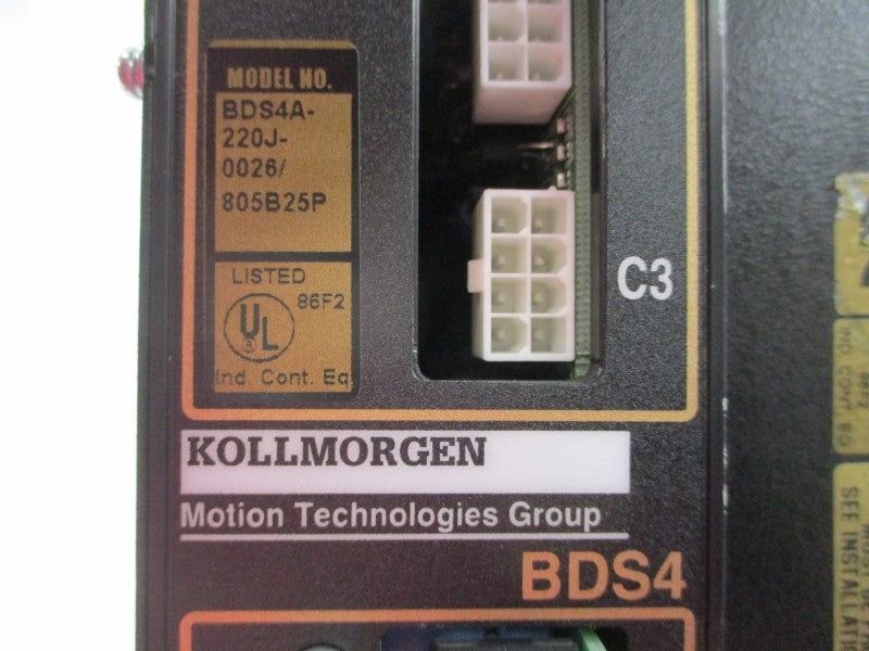 KOLLMORGEN BDS4 BDS4A-220J-0026/805B25P 230VAC 20A UNMP