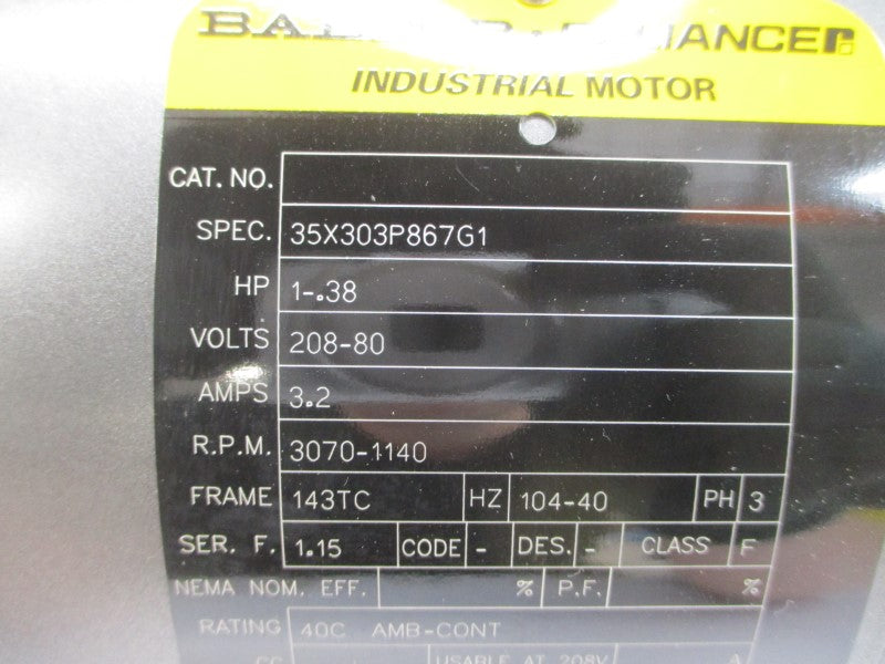 BALDOR 35X303P867G1 208-80V 3.2A NSNP