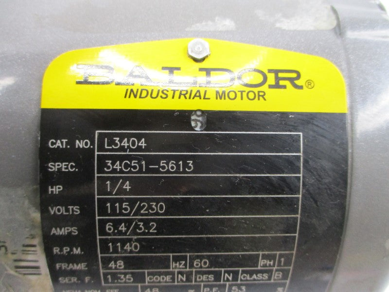 BALDOR L3404 34C51-5613 115/230V 6.4/3.2A (AS PICTURED) NSNP
