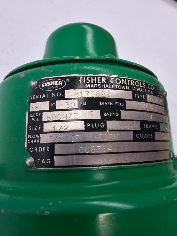 FISHER CONTROLS 513R-GS 6-30PSI 1/2" NSNP