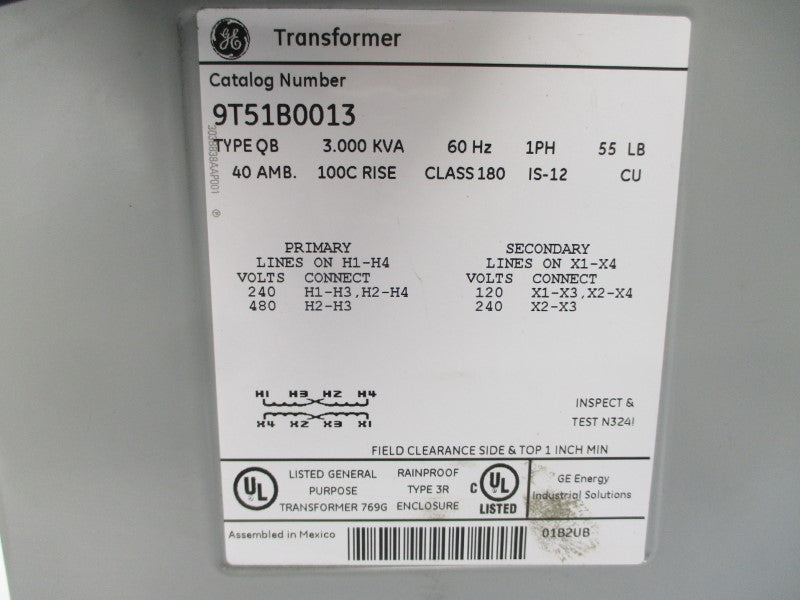 GENERAL ELECTRIC 9T51B0013 240/480V NSMP