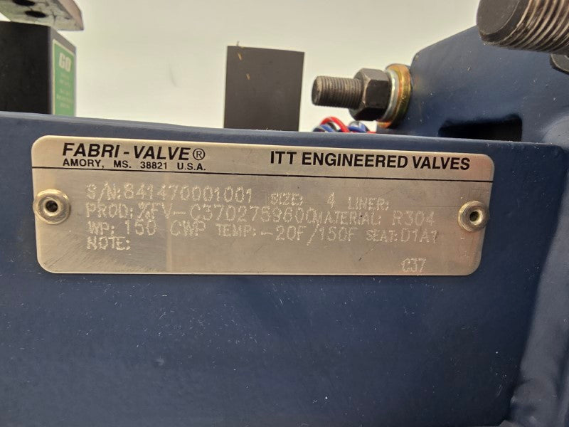 FABRI-VALVE FV-C3702759600 SIZE 4 120VAC 10A 150PSI NSNP