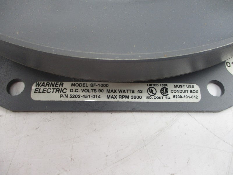 WARNER ELECTRIC 5202-451-014 SF-1000 90VDC NSMP