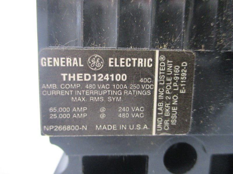 GENERAL ELECTRIC THED124100 480VAC 100A NSMP