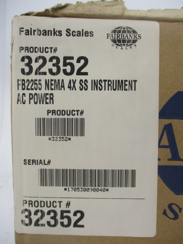 FAIRBANKS SCALES FB2255-2 32352 115/230VAC .5A NSMP