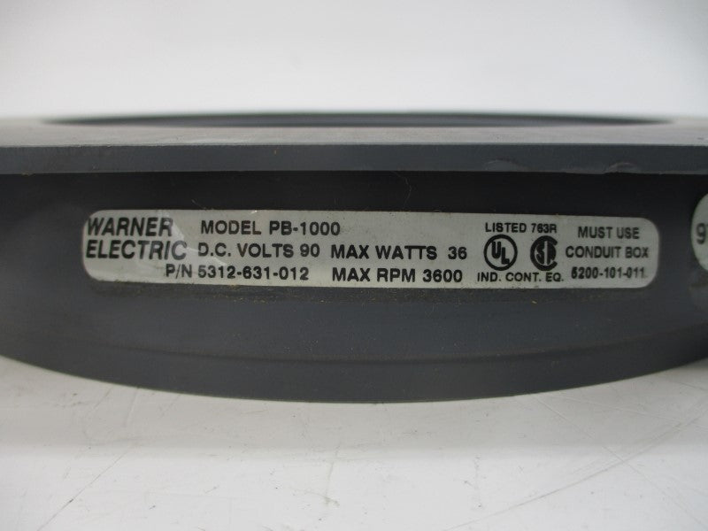 WARNER ELECTRIC 5312-631-012 PB-100 90VDC NSMP