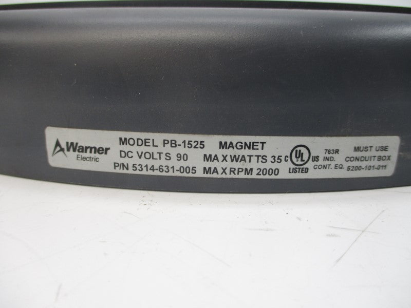 WARNER ELECTRIC 5314-631-005 PB-1525 90VDC NSMP