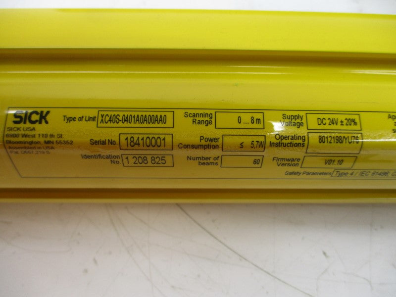 SICK XC40P-0401A0A0AAC0 1052754 24VDC NSMP