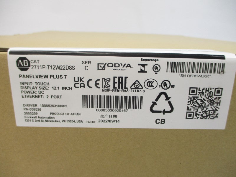 ALLEN BRADLEY 2711P-T12W22D8S SER. C DATE: 2022 (BR/WH) NSFS