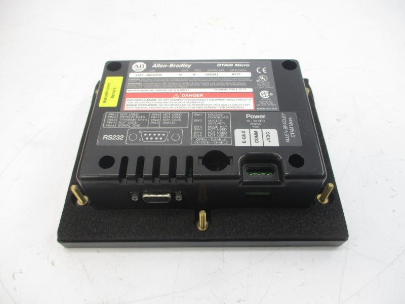 ALLEN BRADLEY 2707-M232P3X SER. D 18-30VDC (BR/WH) REMAN
