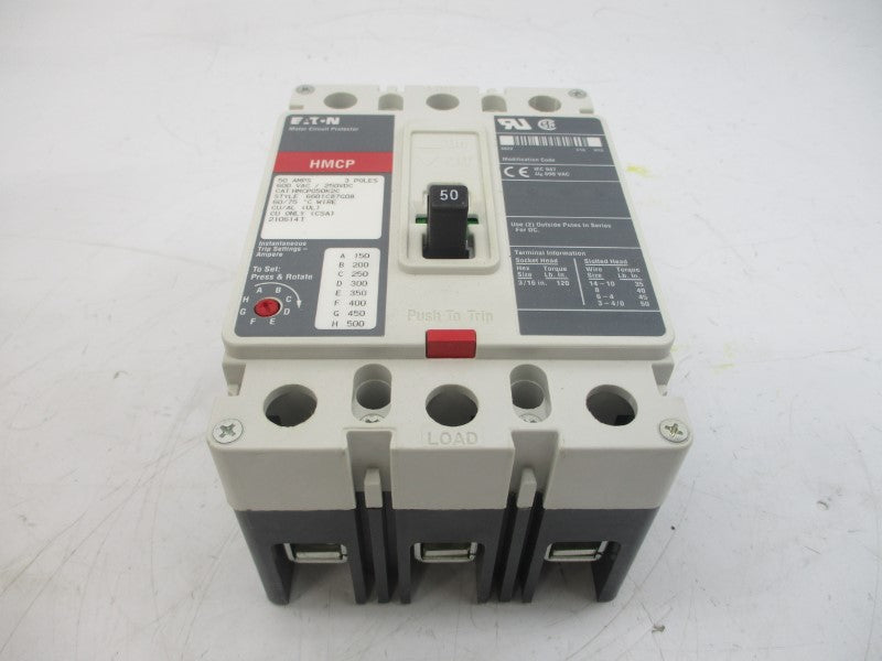 EATON HMCP050K2C 6601C87G08 SER. C 600VAC 50A NSMP