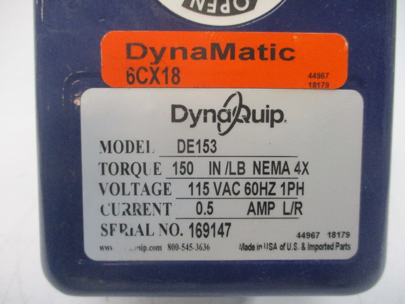 DYNAQUIP DE153 115VAC 0.5A 1" NSNP