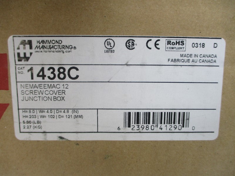HAMMOND MANUFACTURING 1438C NSMP