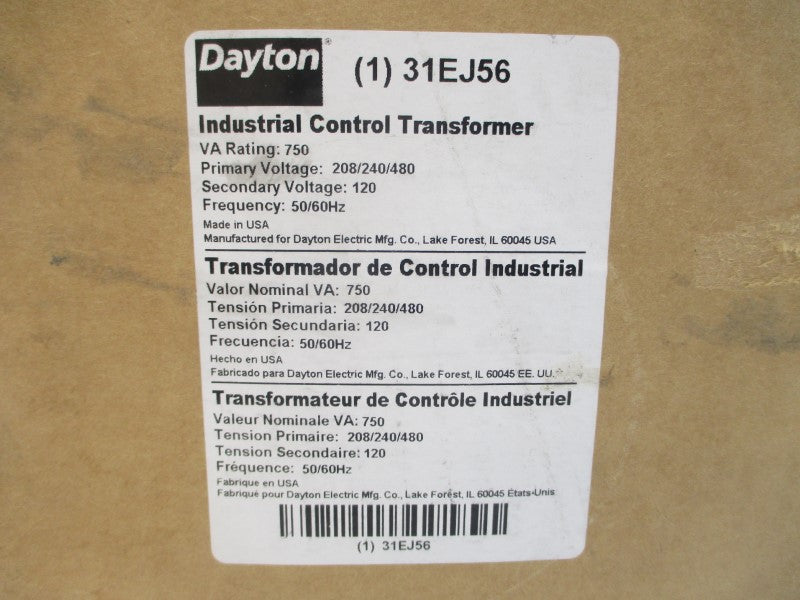 DAYTON 31EJ56 480V NSMP
