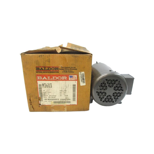 BALDOR M3603 35L108-87 208-230/460V 3.6-3.4/1.7A NSMP