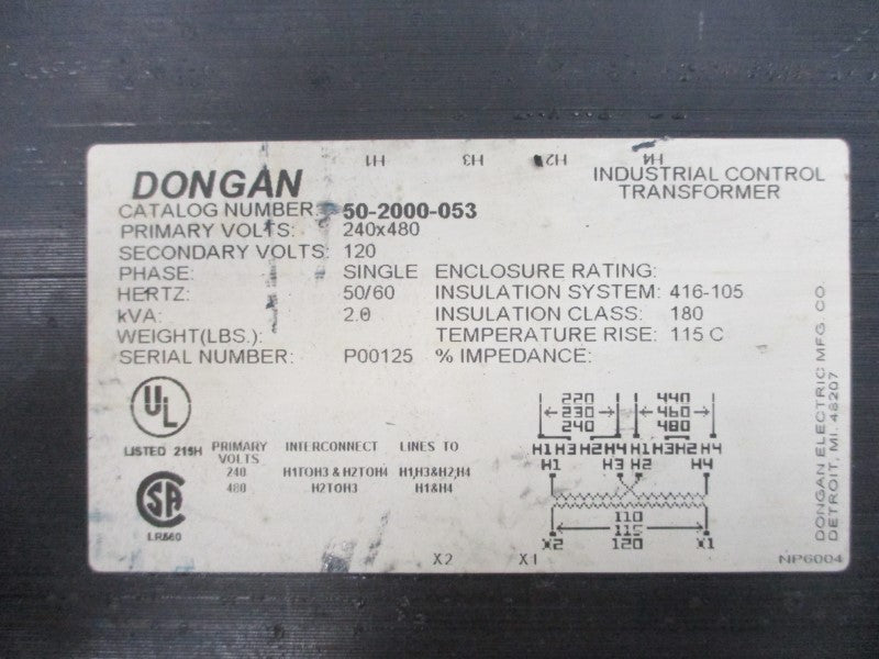 DONGAN 50-2000-053 240/480V UNMP