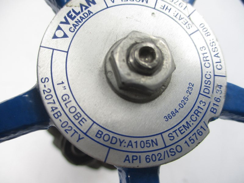 VELAN S-2074B-02TY CR13 B16.34 1975PSI 1" NSNP