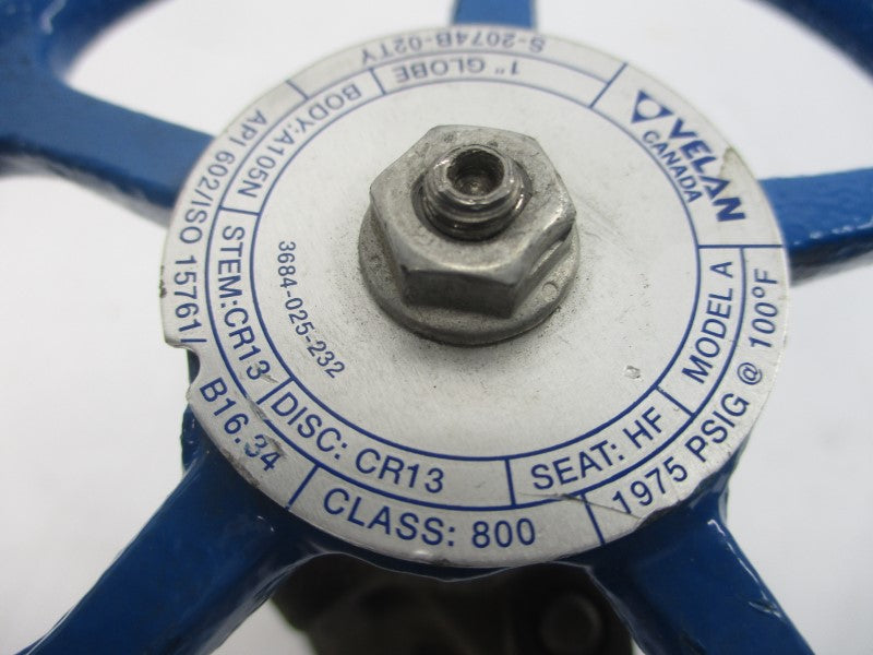 VELAN S-2074B-02TY CR13 B16.34 1975PSI 1" NSNP