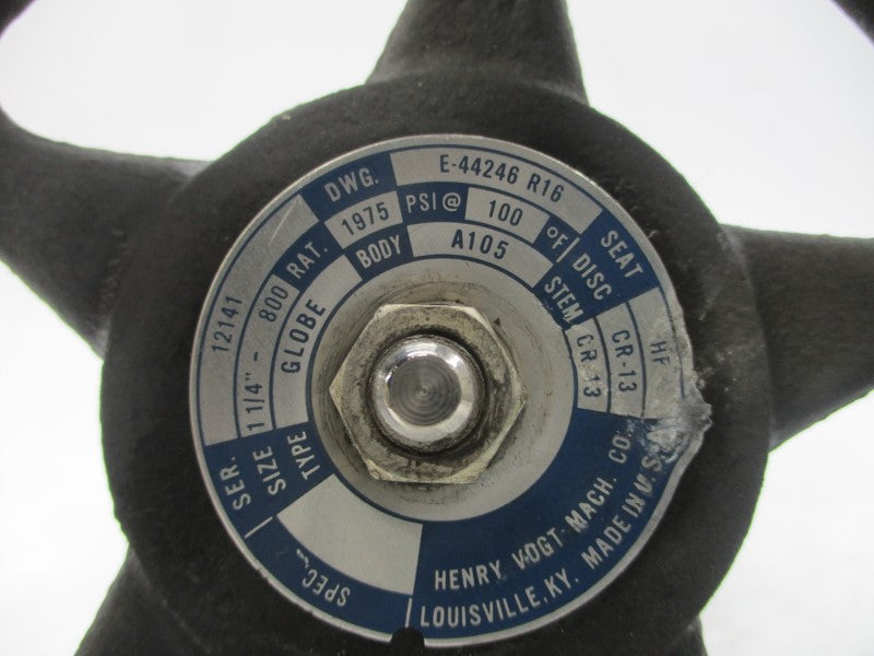 HENRY VOGT E-44246R16 SER. 12141 1975PSI 1-1/4" UNMP