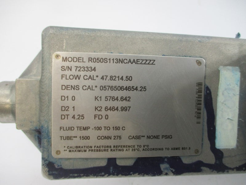 MICRO MOTION R050S113NCAAEZZZZ 17.3V 275PSI UNMP