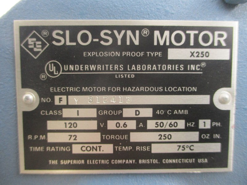 SLO-SYN X250 FY312413 120V 0.6A NSMP