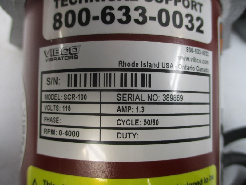 VIBCO SCR-100 115V 1.3A NSMP