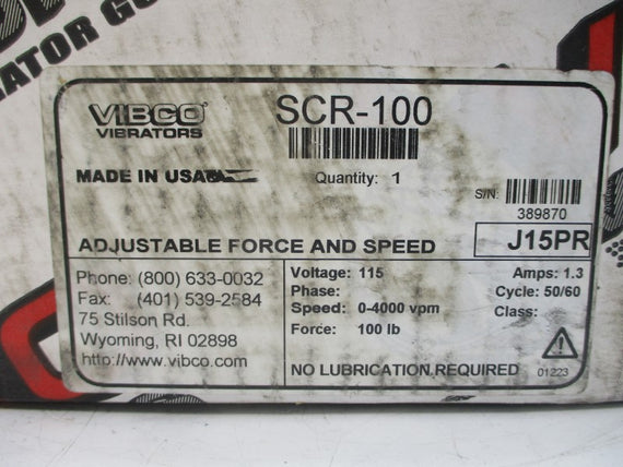 VIBCO SCR-100 115V 1.3A NSFS