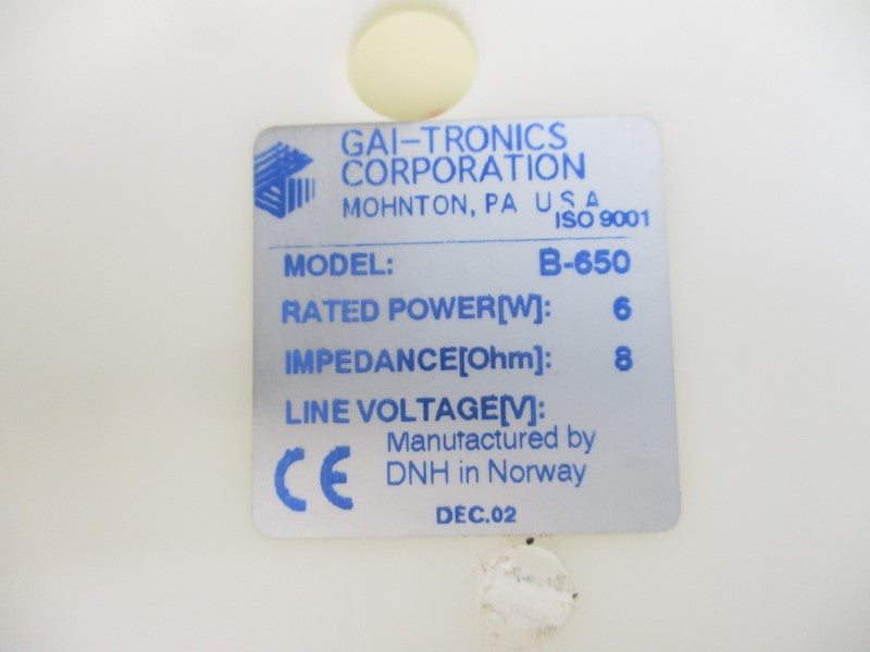 GAI-TRONICS B-650 (AS PICTURED) NSNP