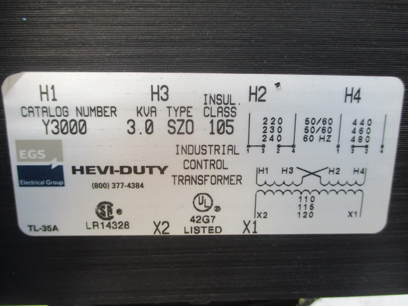 HEVI-DUTY Y3000 240/480V UNMP