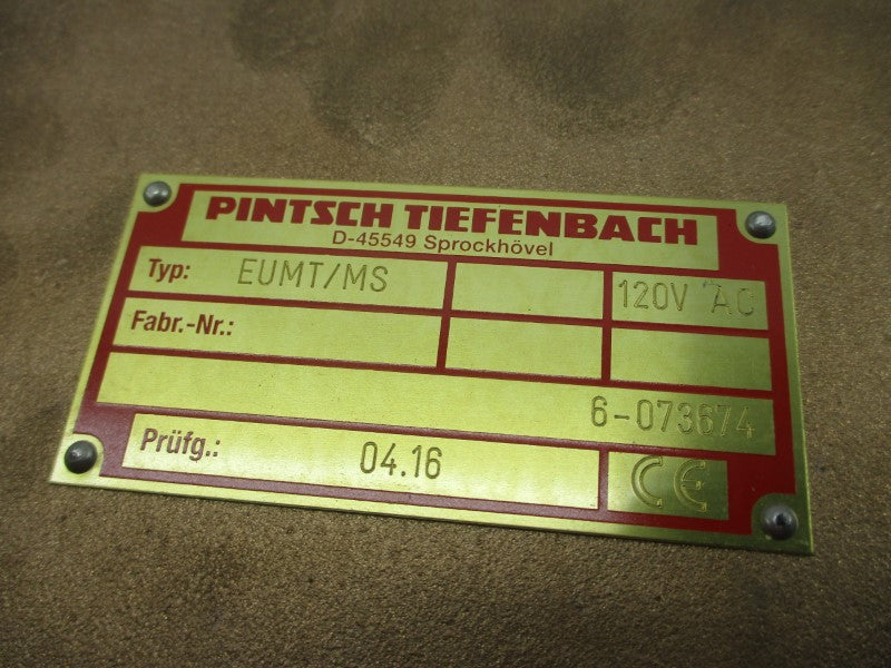 PINTSCH TIEFENBACH EUMT/MS 6-073674 120VAC NSNP
