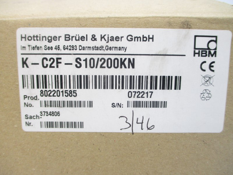 HBM KRAFTAUFNEHMER C2F-S10 K-C2F-S10/200KN NSMP