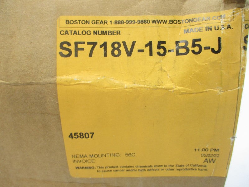BOSTON GEAR SF718V-15-B5-J NSMP