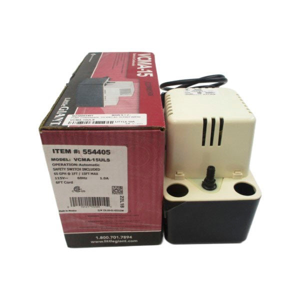 LITTLE GIANT 554405 VCMA-15ULS 115V 1.0A NSMP