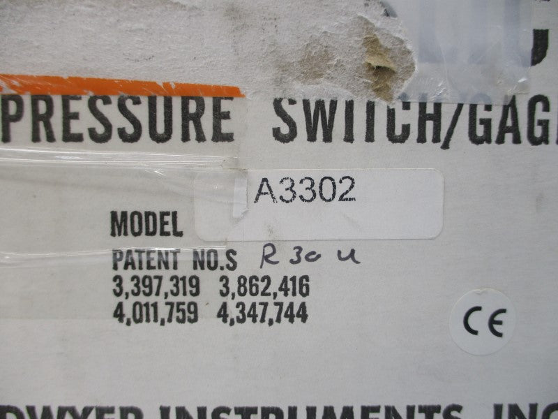 DWYER A3302 120/240VAC 10A 25PSI 1.0-0-1.0H2O NSMP