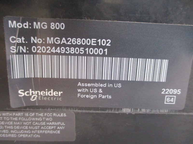 SQUARE D MGA26800E102 SER. 2 600V 800A UNMP