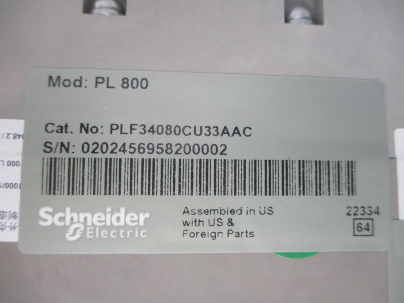 SQUARE D PLF34080CU33AAC SER. 1 600V 800A NSNP