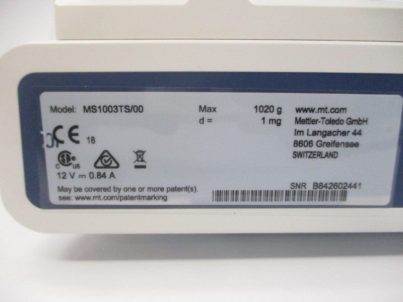 METTLER TOLEDO MS1003TS/00 12V 0.84A NSMP