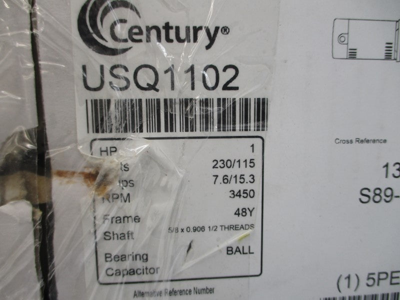 CENTURY USQ1102 C48K2PA105C5 230/115V 7.6/15.3A NSMP