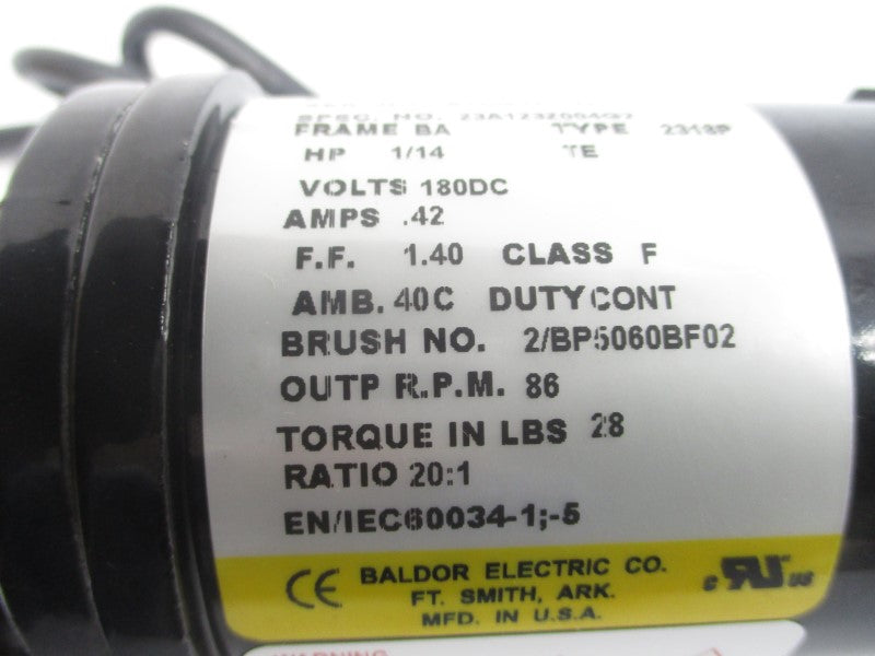 BALDOR GP233022 23A123Z004G2 180VDC .42A NSMP